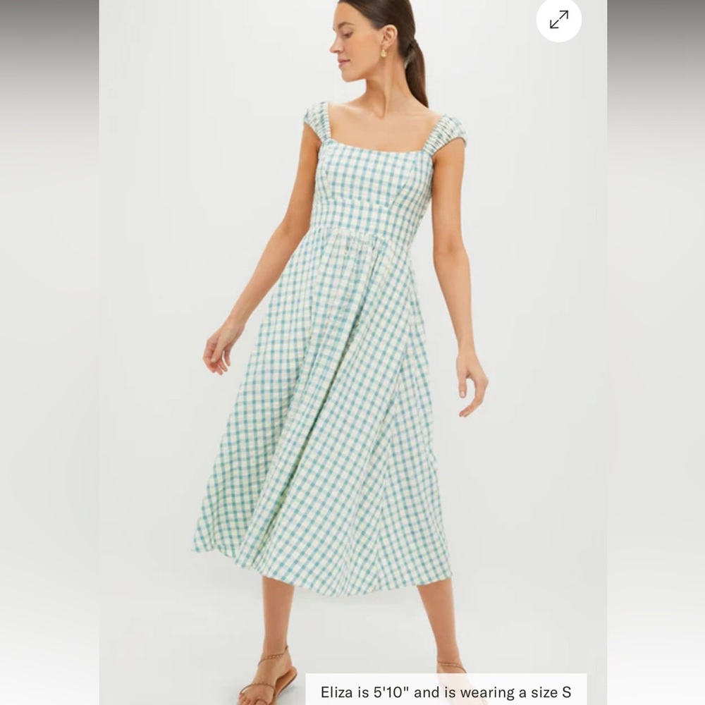 Blue Gingham Seersucker Amy Dress tuckernuck